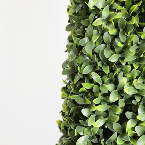 31 Inch Artificial Boxwood Triangular Topiary Set of 2