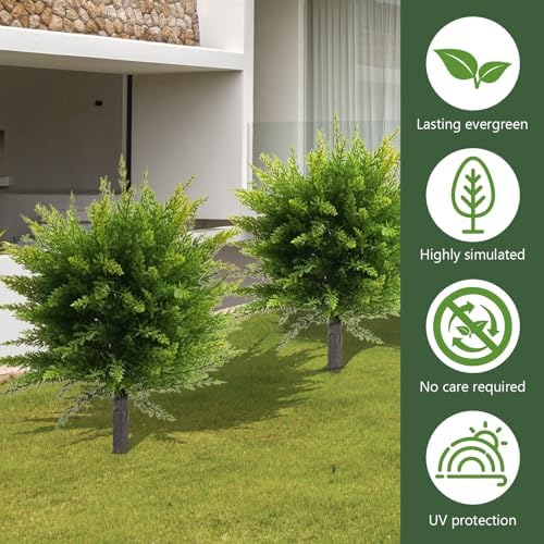 236 Inch Artificial Cypress Topiary Set of 2