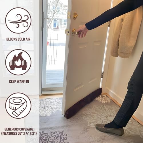 Evelots Magnetic Draft Stopper 36 Inch Steel Door