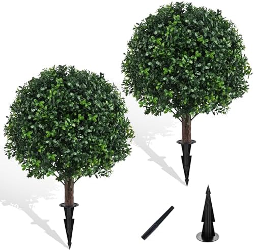 Artificial Boxwood Topiary Ball Set of 2 UV Resistant