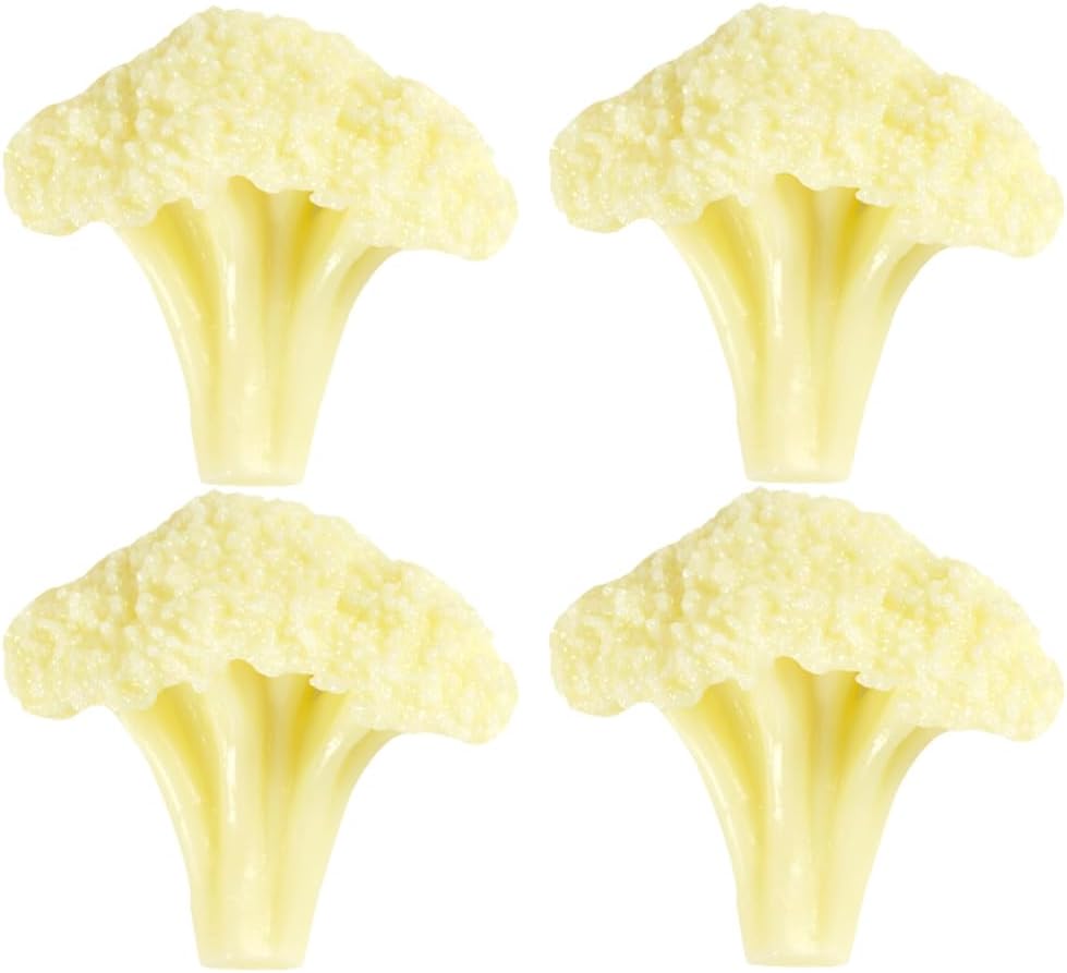 Amosfun Artificial Cauliflower Broccoli Slices 16 Pack