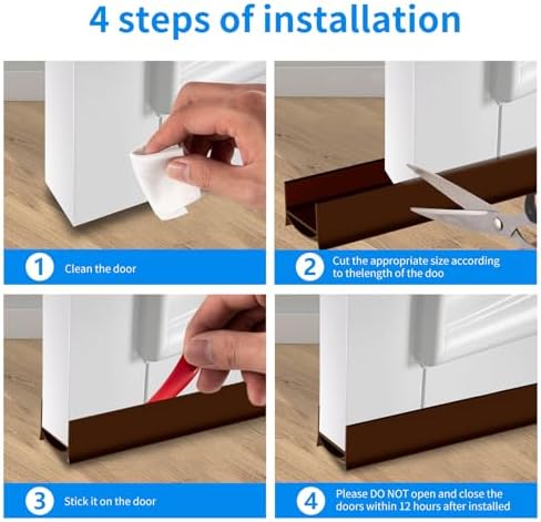 2 Pack Door Draft Stopper 39 Inch Cuttable Seal