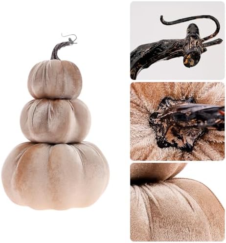 Gresorth 126 Inch Velvet Pumpkin Tower Decoration