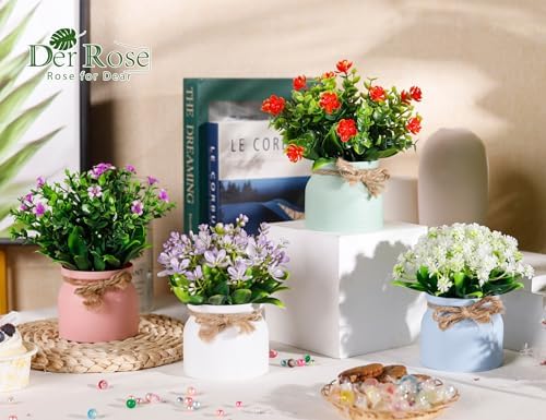 Der Rose 4 Pack Artificial Plants Indoor Decor