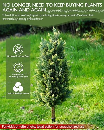 Fonyick Artificial Cypress Topiary Tree Set of 2