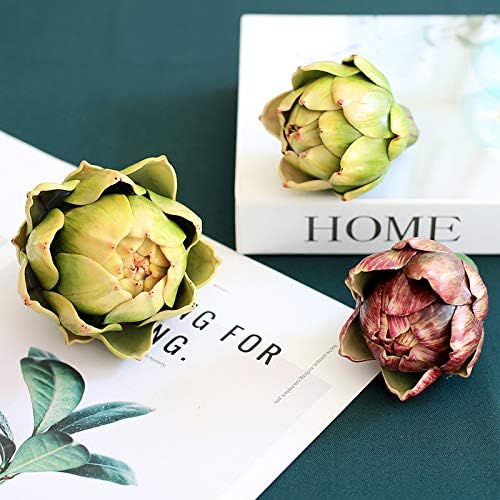 4pcs Lifelike Artificial Artichoke Decor for Home Kitchen Party