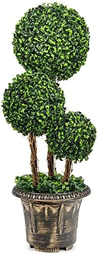Goplus 25 Ft Artificial Boxwood Topiary Decor