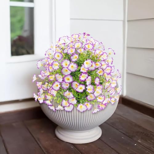 15 Inch Artificial Morning Glory Topiary with Ground Spike
