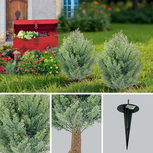 30 Artificial Cypress Topiary Ball Trees Set of 2