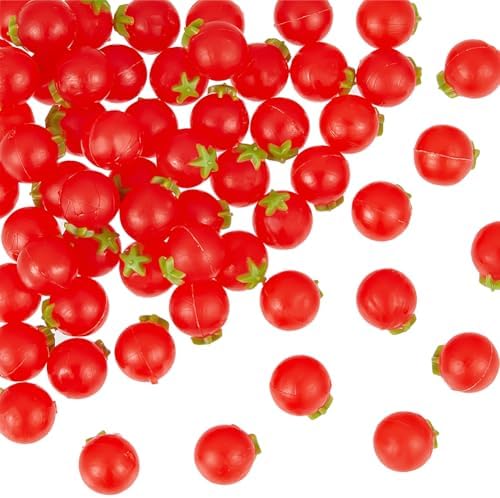OLYCRAFT 60Pcs Mini Artificial Tomato Decor