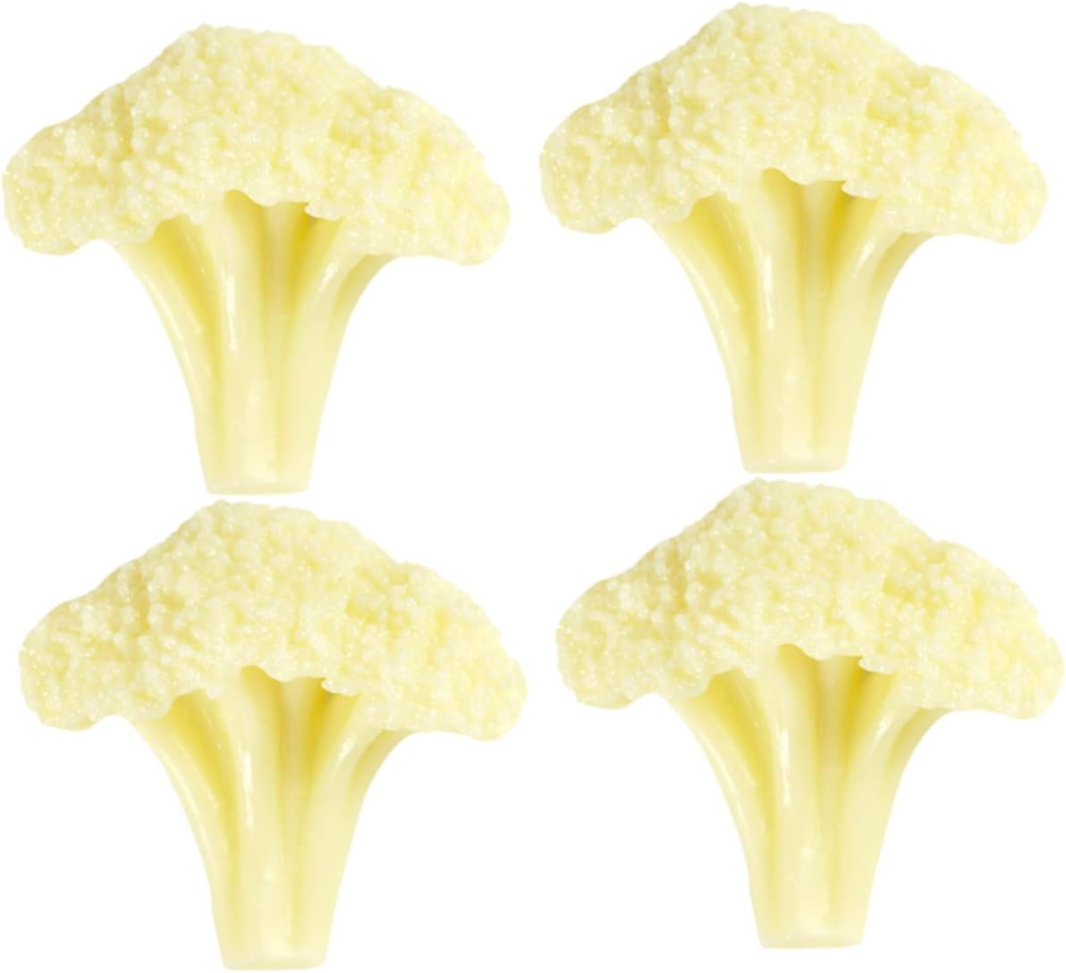 Amosfun Artificial Cauliflower Broccoli Slices 16 Pack