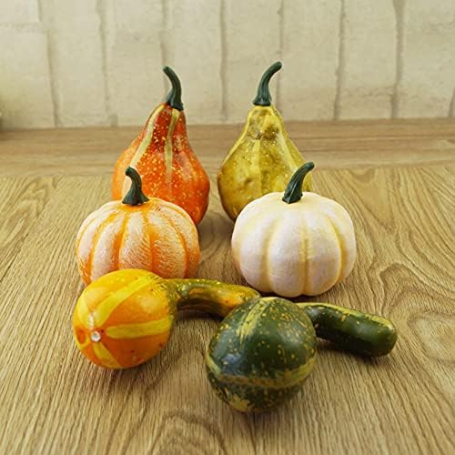 TITA-DONG Artificial Pumpkins and Gourds Set of 12 Halloween Foam Props