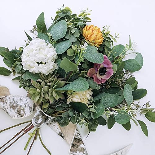 Winlyn Artificial Eucalyptus Leaves and Stems 10 PCS Set