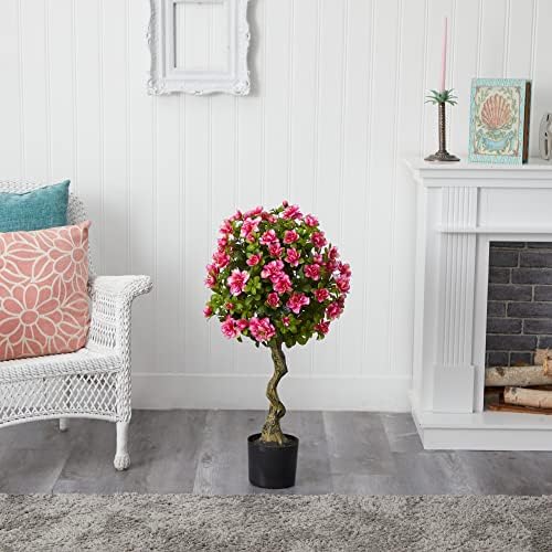 Nearly Natural 3ft Azalea Artificial Topiary Tree