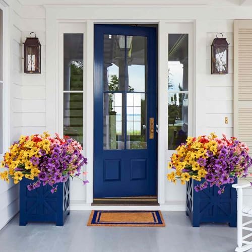 Geegoods Artificial Flowers 32 Bundles UV Resistant Outdoor Decor