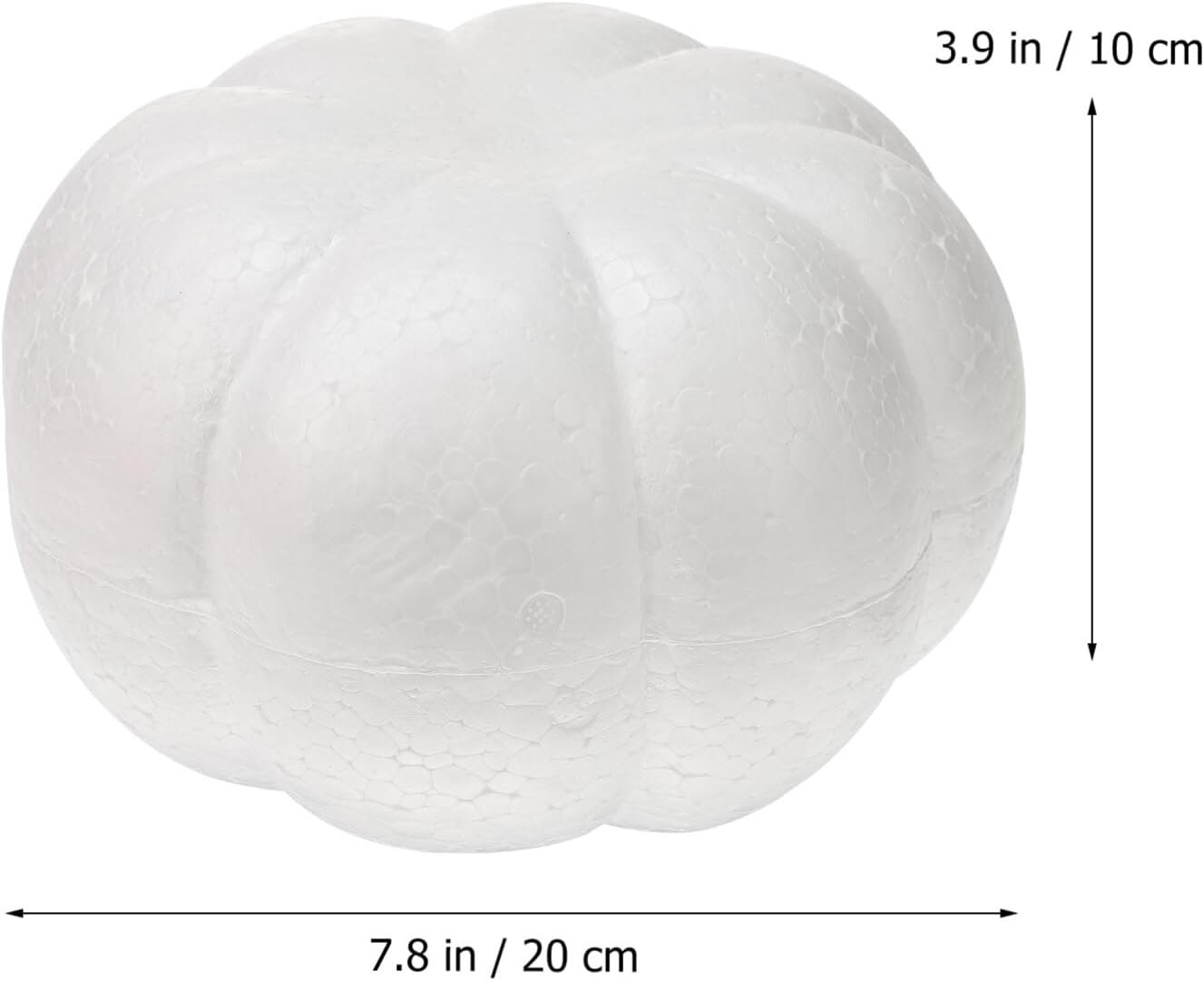 White Foam Pumpkin Rustic Artificial Halloween Decor 20cm