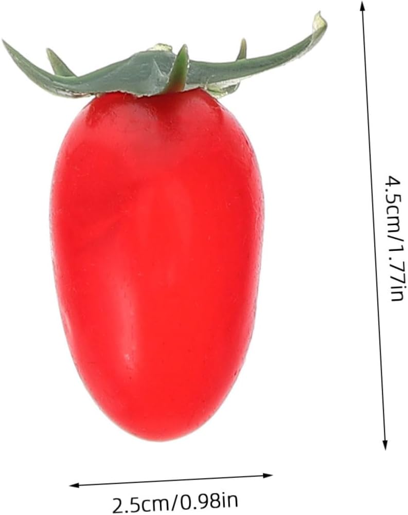 Zerodeko 10pcs Realistic Fake Cherry Tomatoes Decor