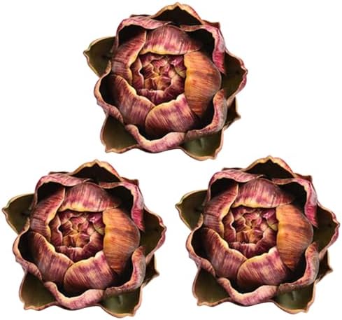 DKALIO Artificial Artichoke Decoration Purple Small 3 pcs