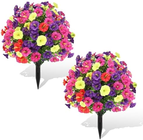 Artificial Eucalyptus Topiary Ball with Flowers 24 Inch UV Resistant Faux Plant