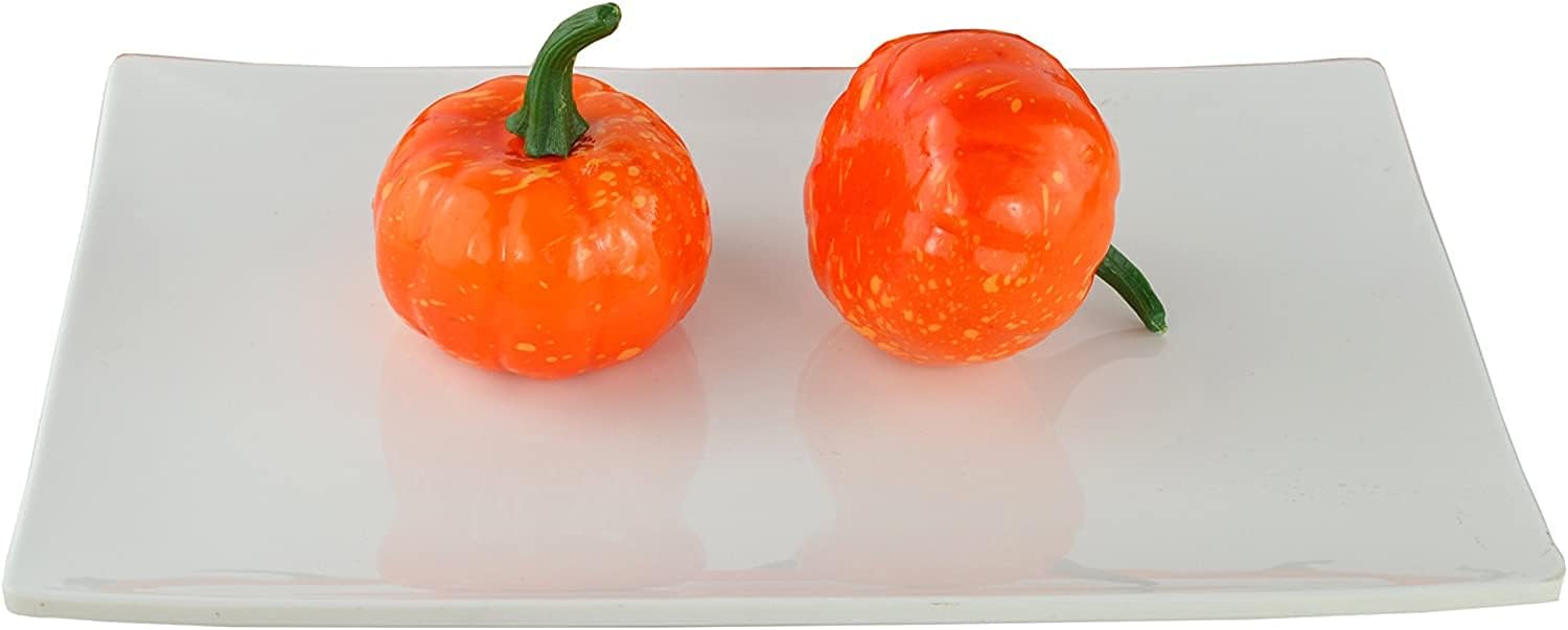 Jedfore Lifelike Mini Pumpkins Fake Fruit Set of 16 Orange