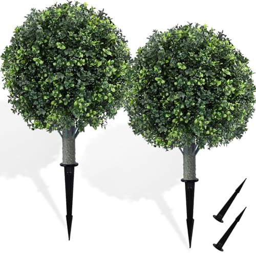 16 Artificial Boxwood Topiary Trees 2 Pack
