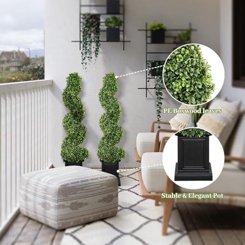 Artificial Boxwood Spiral Topiary Tree 35ft Tall