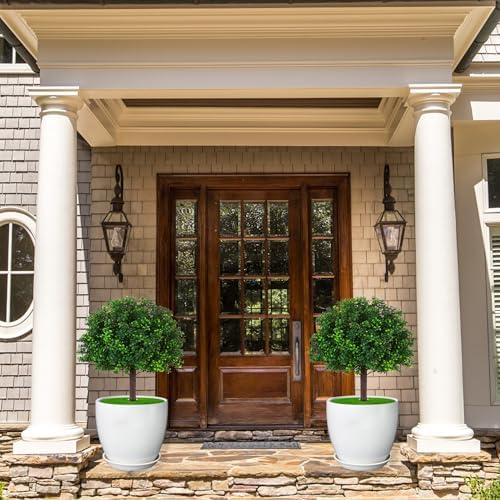 Moeput Artificial Boxwood Topiary Ball Trees Set of 2