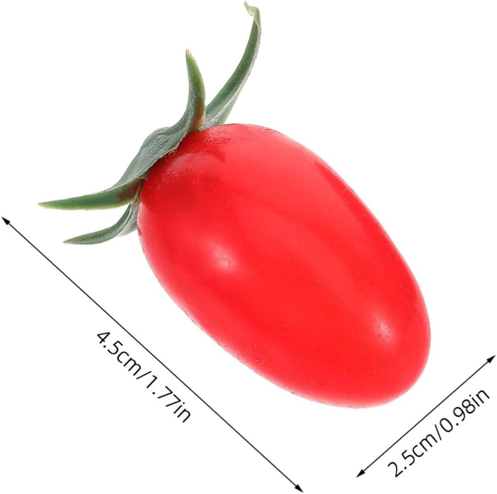 Zerodeko 10pcs Realistic Fake Cherry Tomatoes Decor