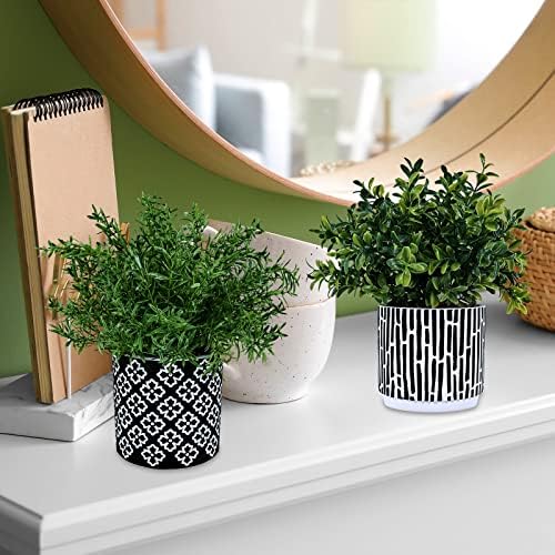 Winlyn 3-Pack Artificial Plants in Concrete Pots