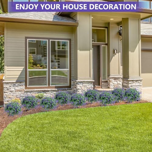 UNADRA Artificial Boxwood Topiary Trees with Lavender Set of 2