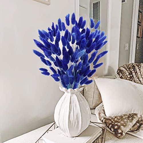 Uieke 17 Inch Natural Bunny Tails Dried Flowers 120 Pcs