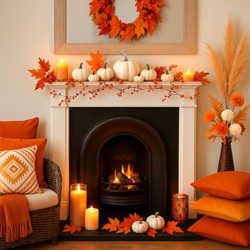 DomeStar Artificial White Pumpkins 16PCS
