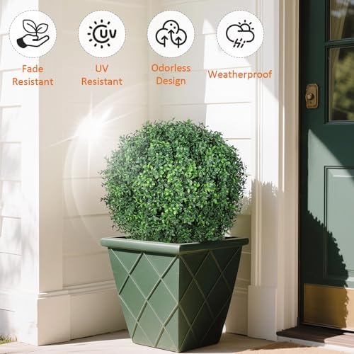 26 Inch Artificial Topiary Trees Set of 2