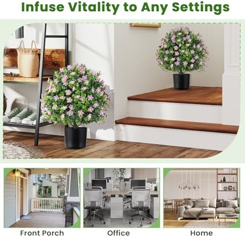 Goplus 215 Inch Artificial Boxwood Topiary Ball Set of 2