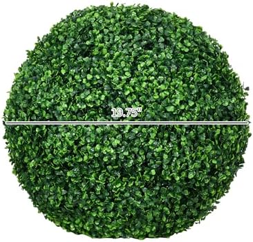 HOMCOM Artificial Boxwood Topiary Ball Set of 2