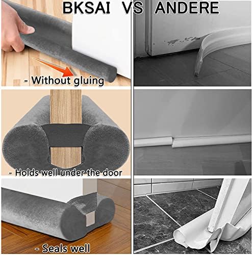 BKSAI Door Draft Stopper No Adhesive 24-29 Inch