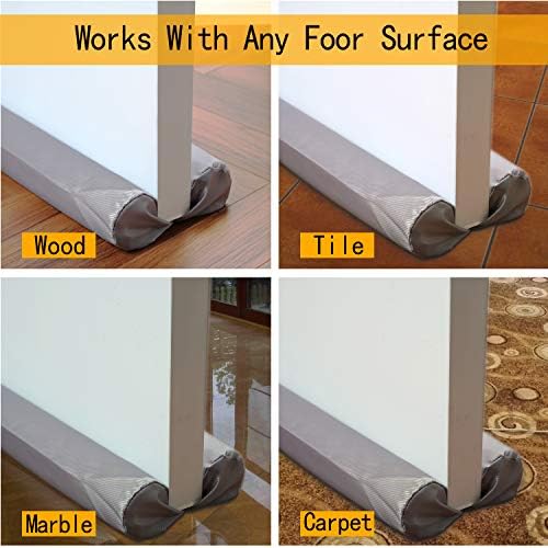 ClauCiel Under Door Draft Stopper Gray Adjustable