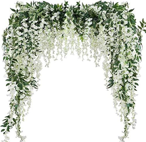 3 Pcs 72 Ft Artificial Wisteria Garland White
