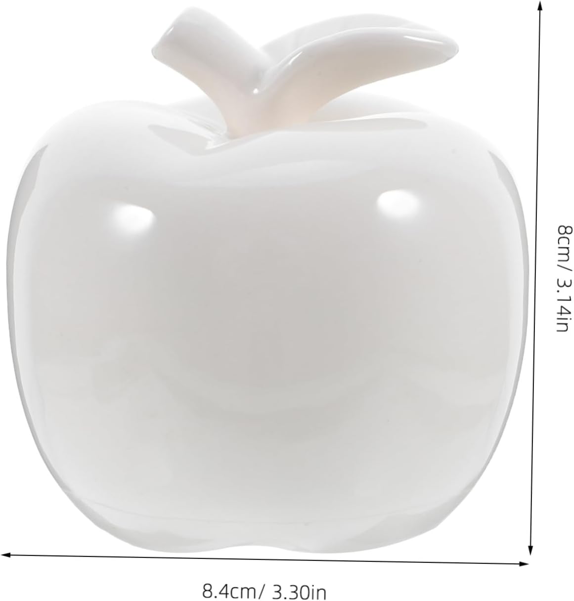 Luxshiny 1pc Chic Ceramic Christmas Apple Ornament