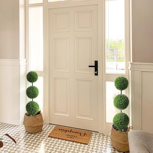 Momoplant 37 Inch Artificial Topiary Trees 2 Pack