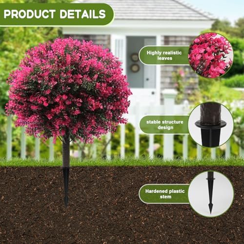 AXHJ 23 Incher Set of 2 Artificial Boxwood Topiaries