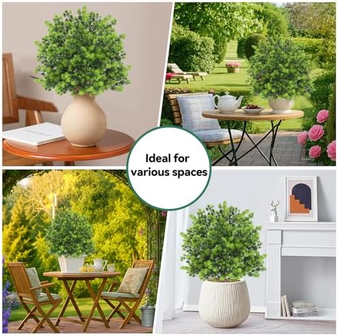 Artificial Boxwood Topiary Balls with Ground Spikes