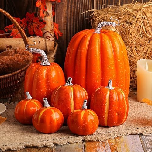 Keebgyy Halloween Pumpkin Ornament Set