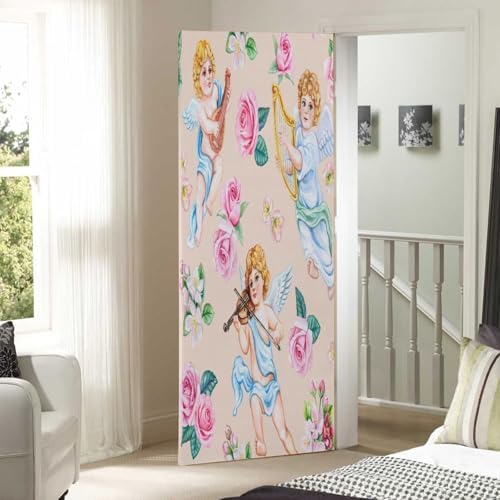 Susiyo Angels and Flowers Door Cover 35x79 Inch