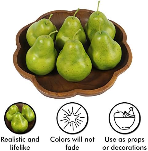 Millennial Essentials Artificial Green Pears 6pcs for Decor