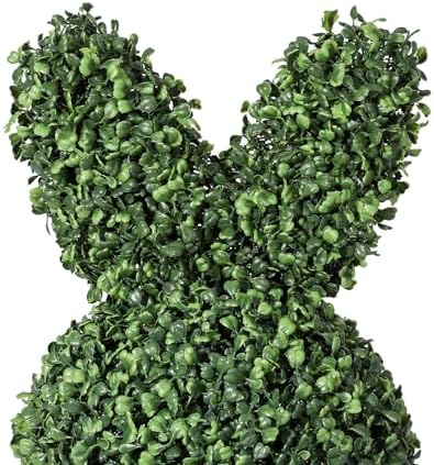 GarveeHome 39 Inch Artificial Bunny Topiary Tree Set of 2