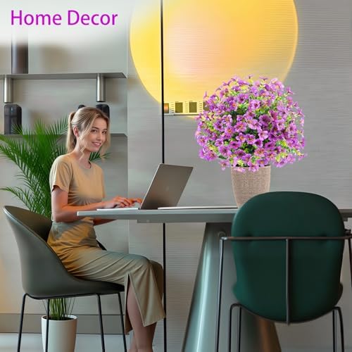 BELIFI Artificial Topiary Ball Tree with Ground Spike 2 Pcs Purple