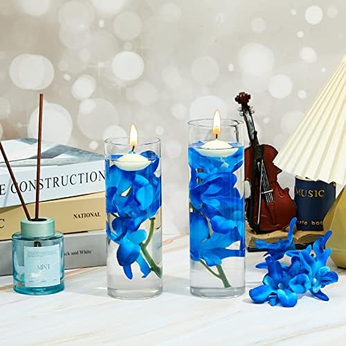 Hanaive 42 Pcs Blue Orchids Artificial Flower Vase Fillers