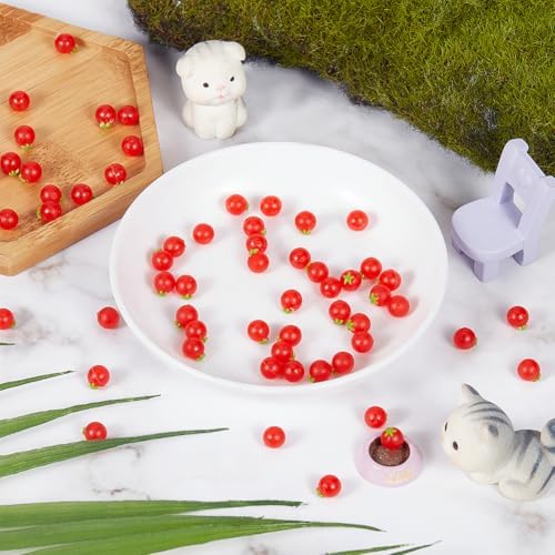 OLYCRAFT 60Pcs Mini Artificial Tomato Decor