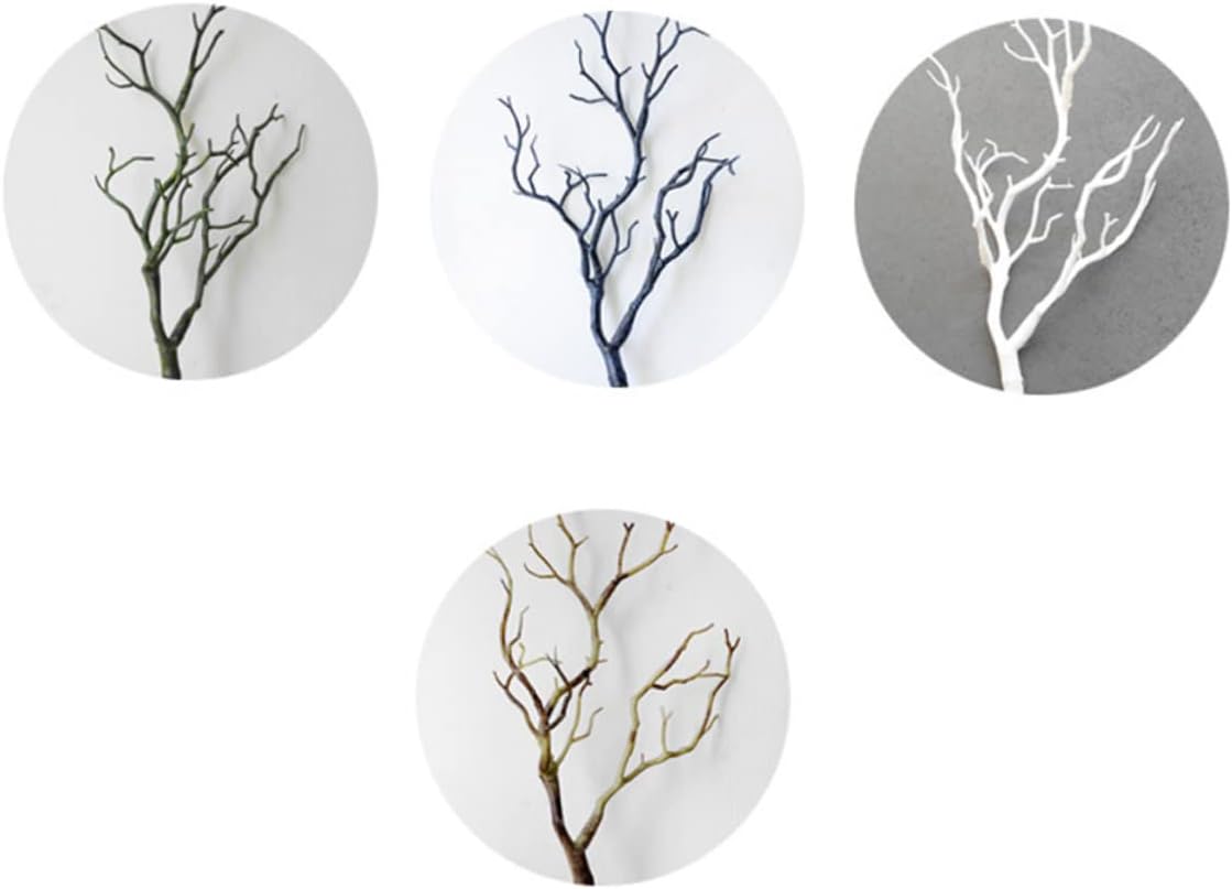 3pcs White Dried Tree Branches for Wedding Decorations
